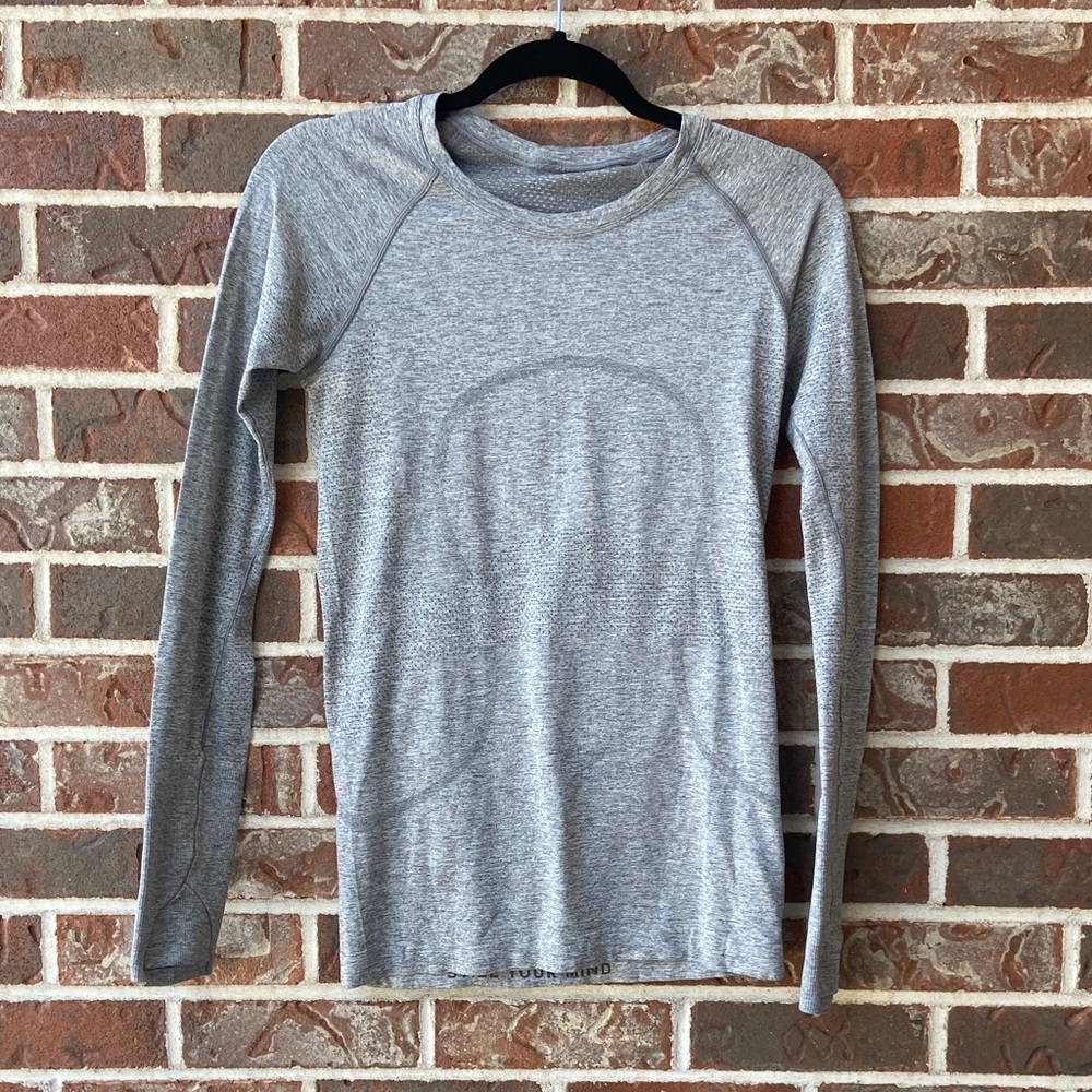 lululemon Swiftly Tech Heather Gray Long Sleeve Top